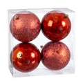 Copper Bauble Ornaments, Set of 4 (10cm)