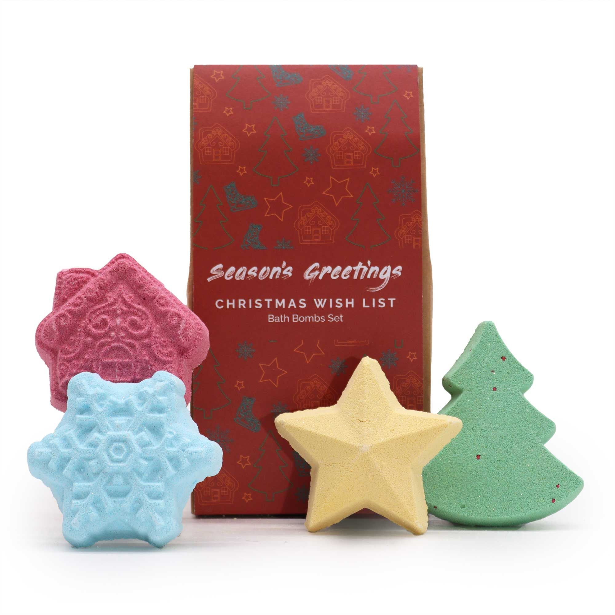 Christmas Bath Bomb Gift Set - Snowflake & Star Bath Bombs